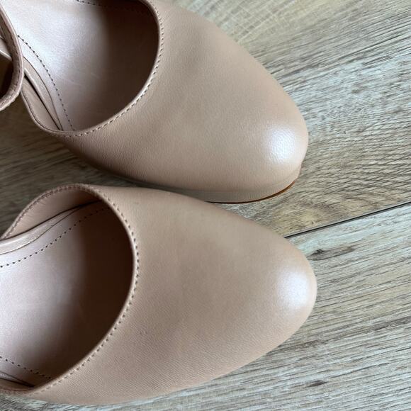 Schutz Josie Mila Platform Heels Nude Beige 9 - Picture 2 of 16